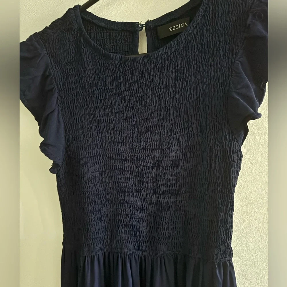 Smocked Blue Dress - Picture 4 of 4
